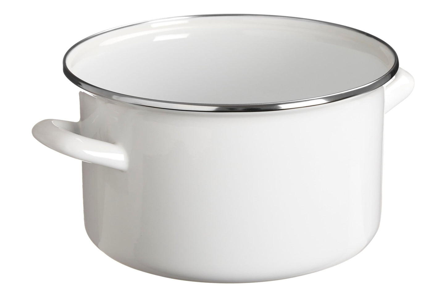 Maj 4700ml White Enamel Casserole Dish - Skandi London