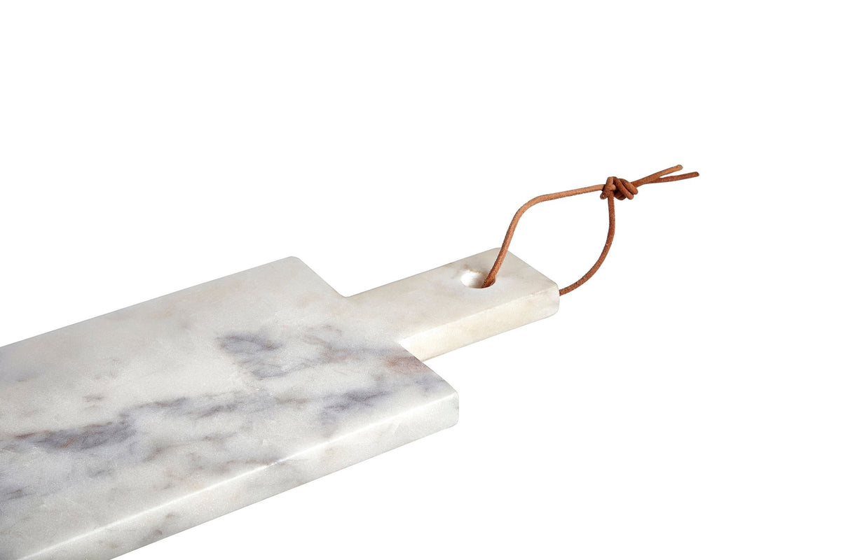 Johannes Medium White Marble Paddle Chopping And Serving Board - Skandi London