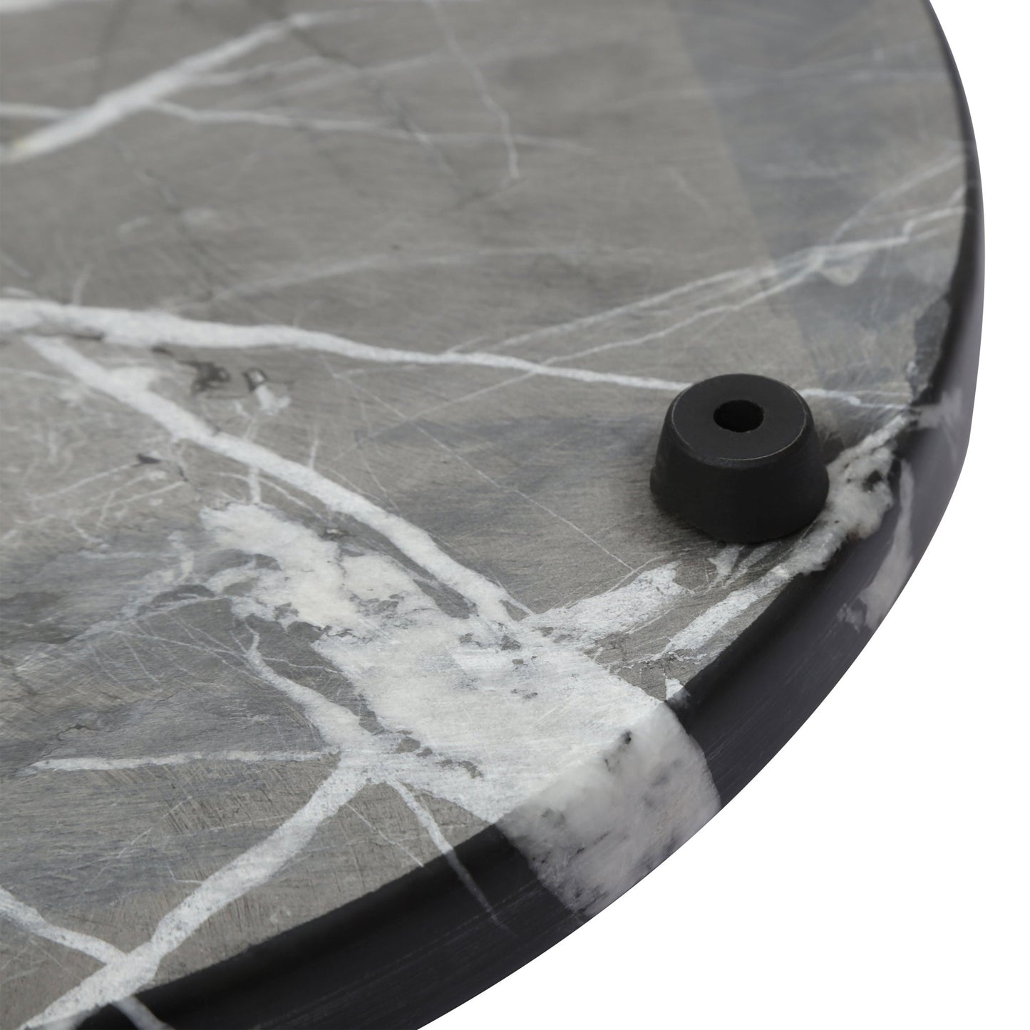 Solveig Black And Gold Marble Round Chopping and Serving - Skandi London