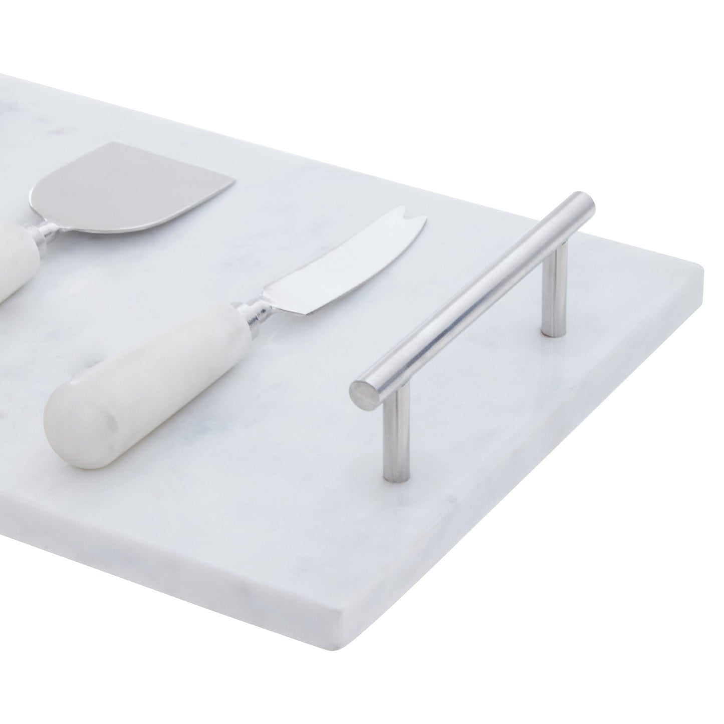 Jeppe White And Silver Cheese Knife Set - Skandi London