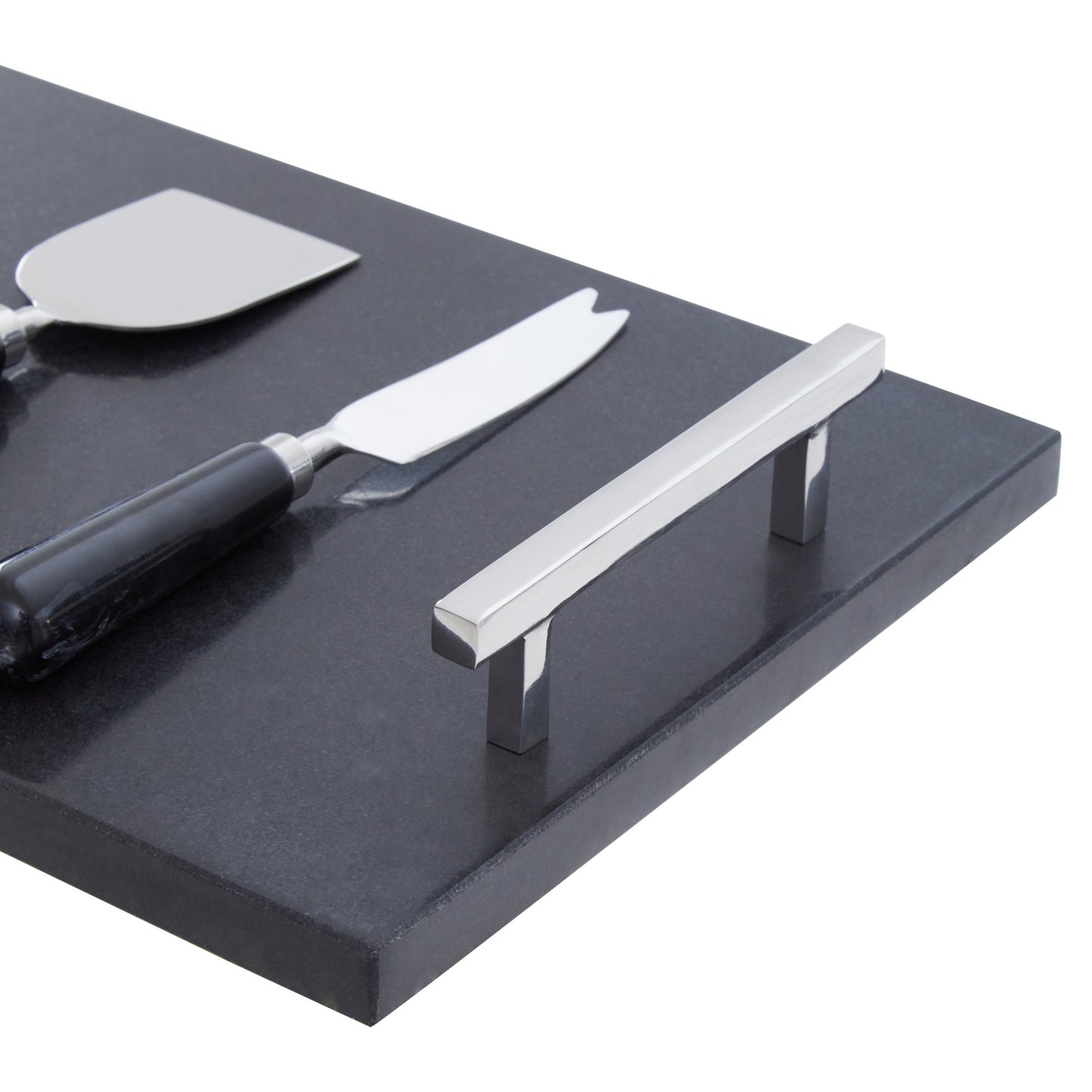 Jeppe Black And Silver Finish Cheese Knife Set - Skandi London