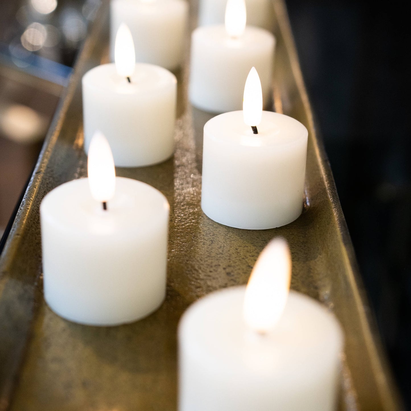 Luksus Collection Set Of 6 Natural Glow Led Tealight Candles - Skandi London