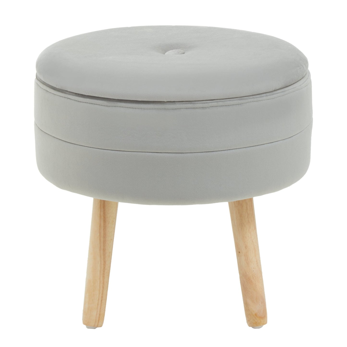 Gunhilda Grey Velvet Stool - Skandi London