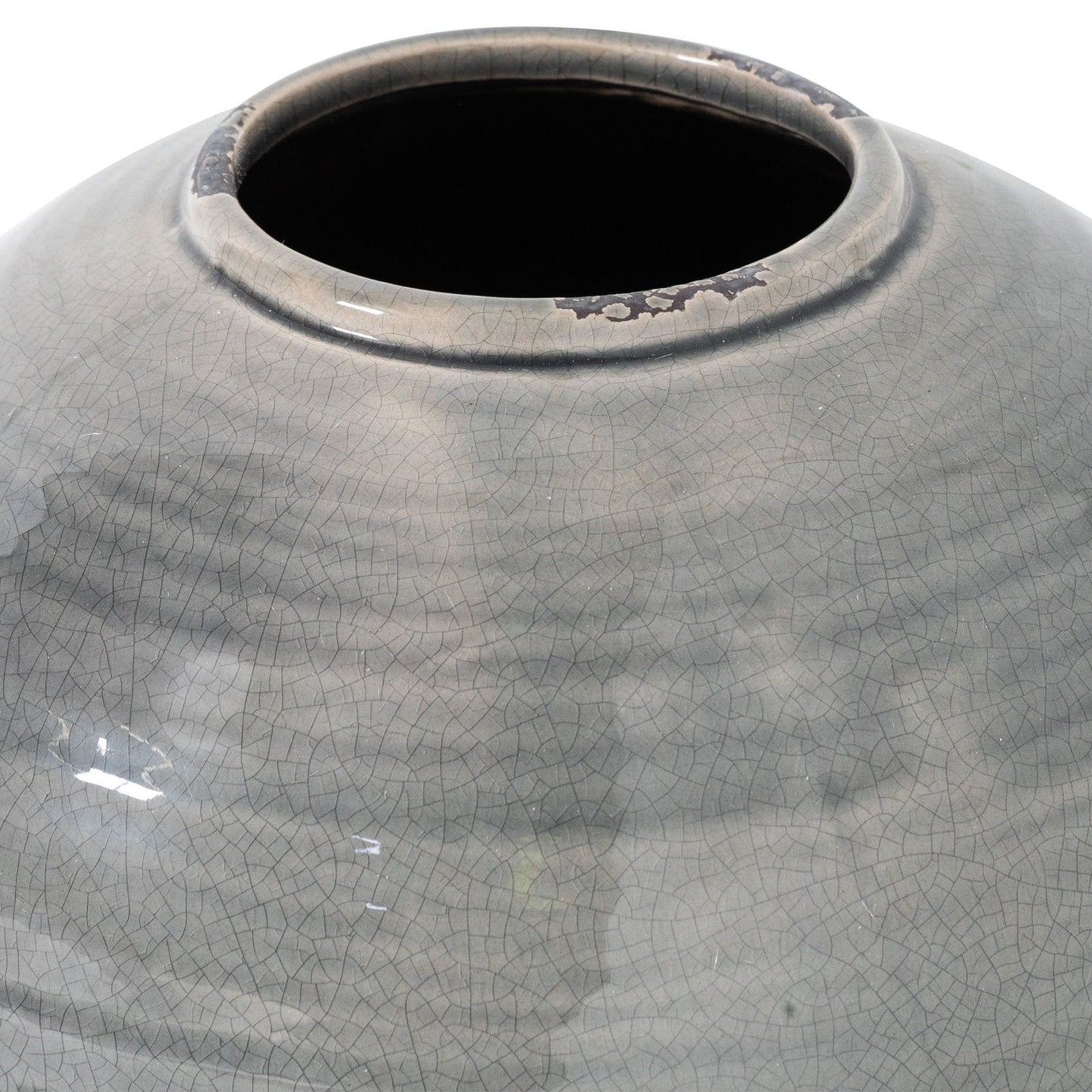 Kajaani Grey Glazed Tiber Vase - Skandi London