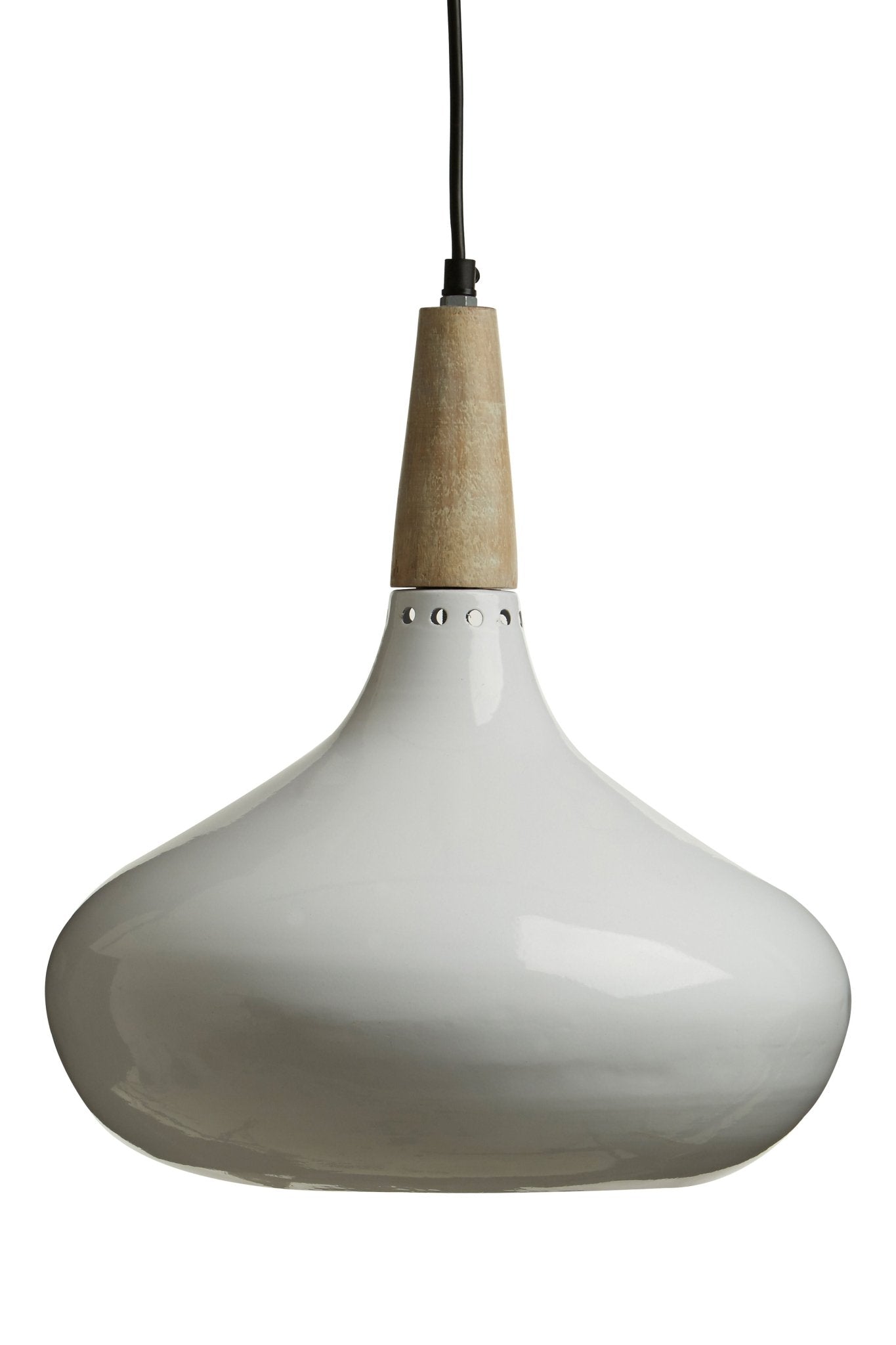 Pelle White Curved Pendant Light - Skandi London