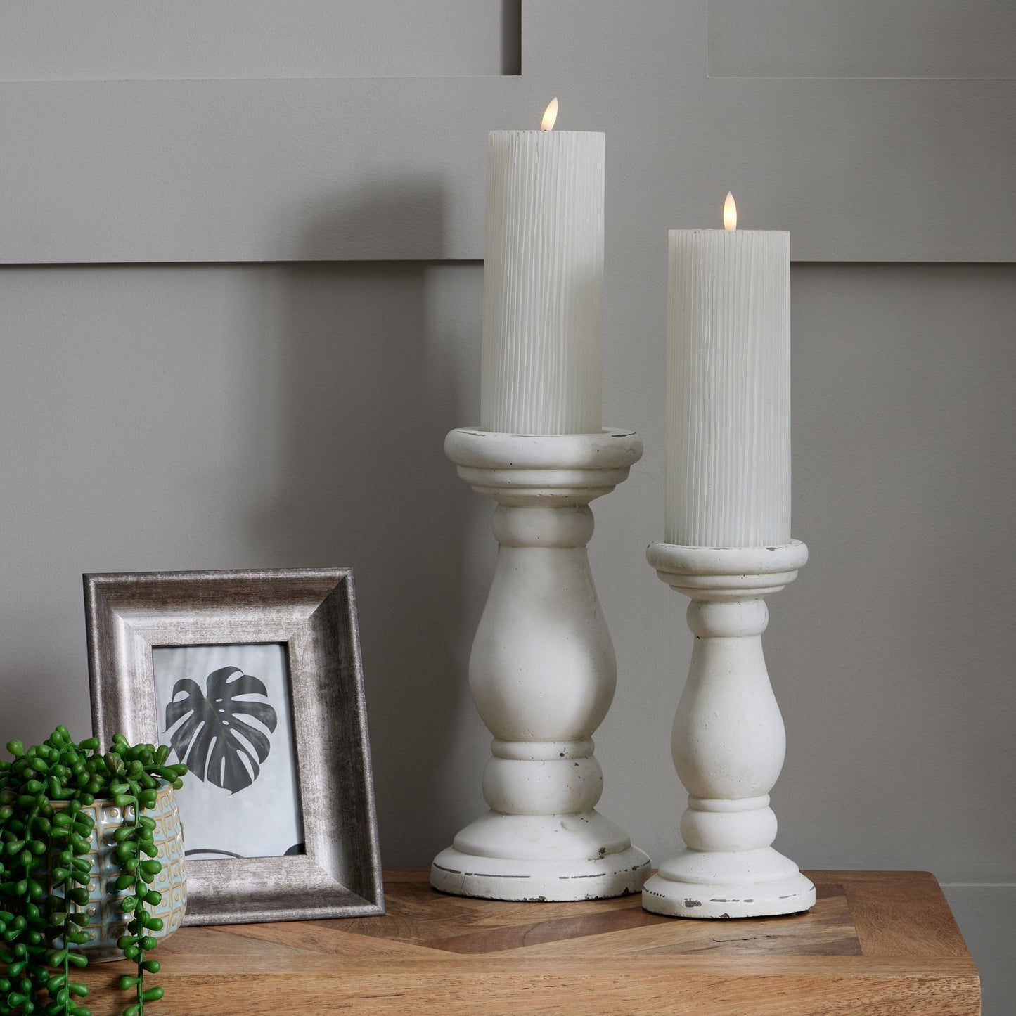 Skandi London Small Matt White Ceramic Candle Holder - Skandi London