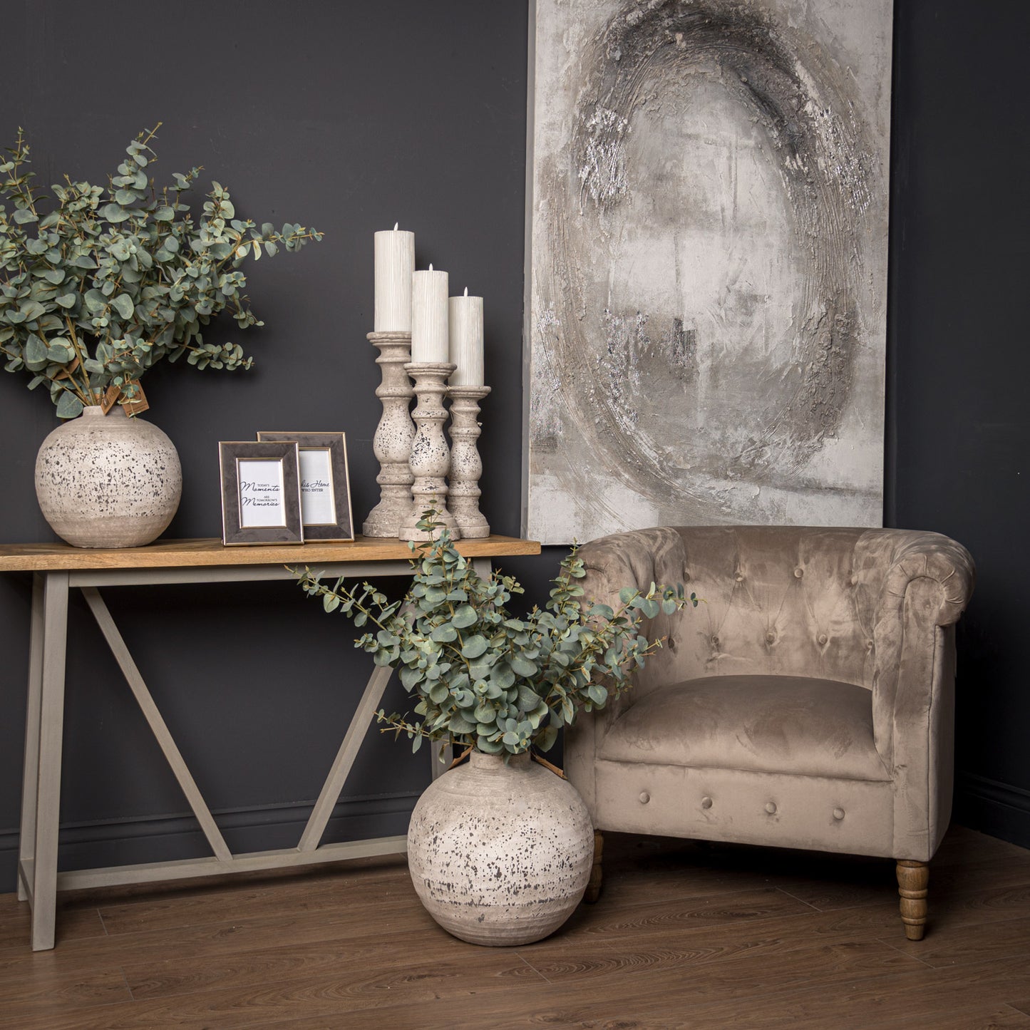 Skandi London Stone Ceramic Candle Holder - Skandi London