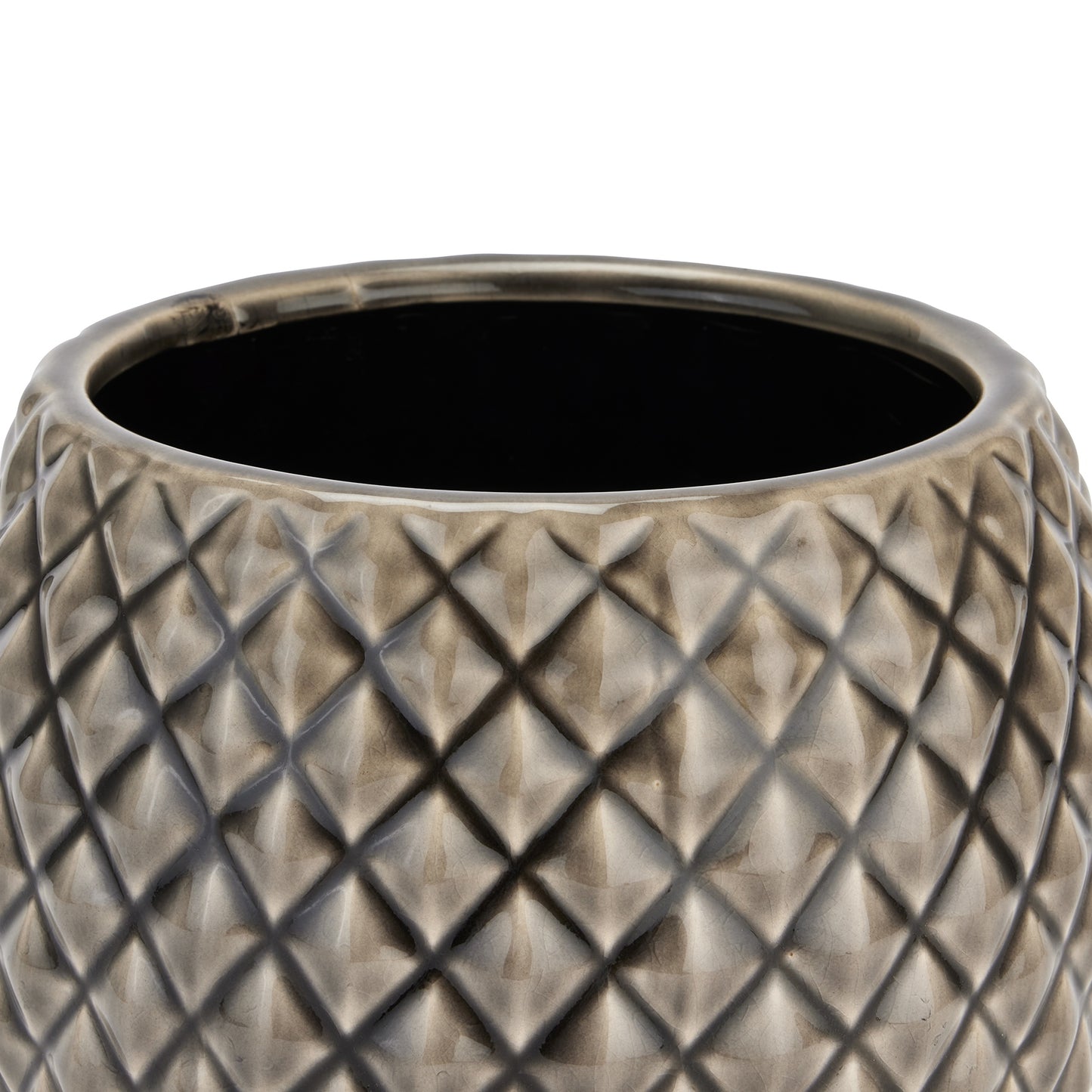 Loen Collection Grey Diamond Planter