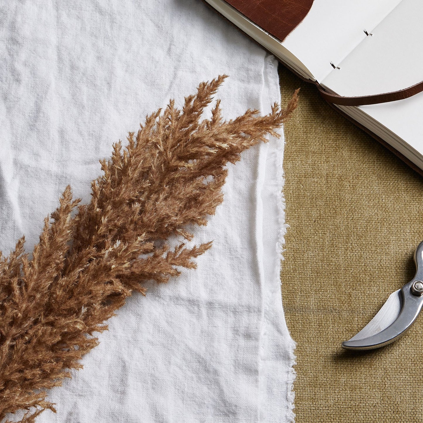 Skandi London Taupe Faux Dried Pampas Grass Stem - Skandi London