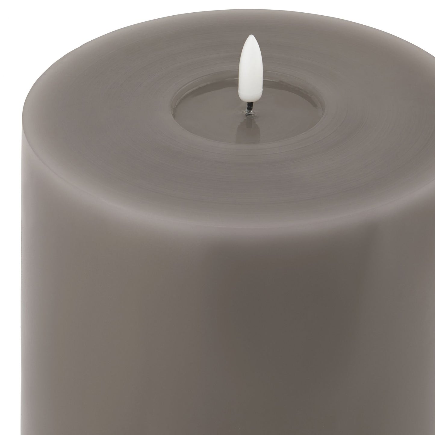 Luksus Collection Melt Effect 6x12 Grey LED Wax Candle - Skandi London