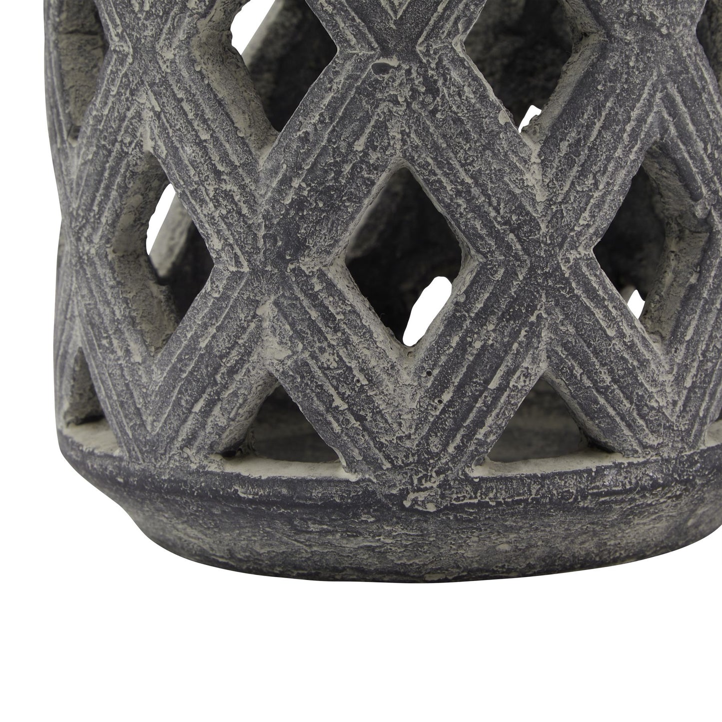 Malmo Grey Lattice Lantern - Skandi London