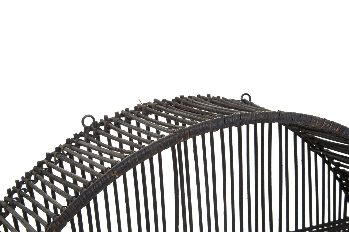 Barbro Large Black Rattan Wall Shelf - Skandi London