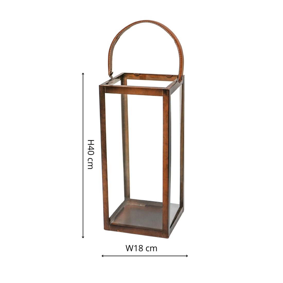 Thoren Tall Lantern in Copper - Medium - Skandi London