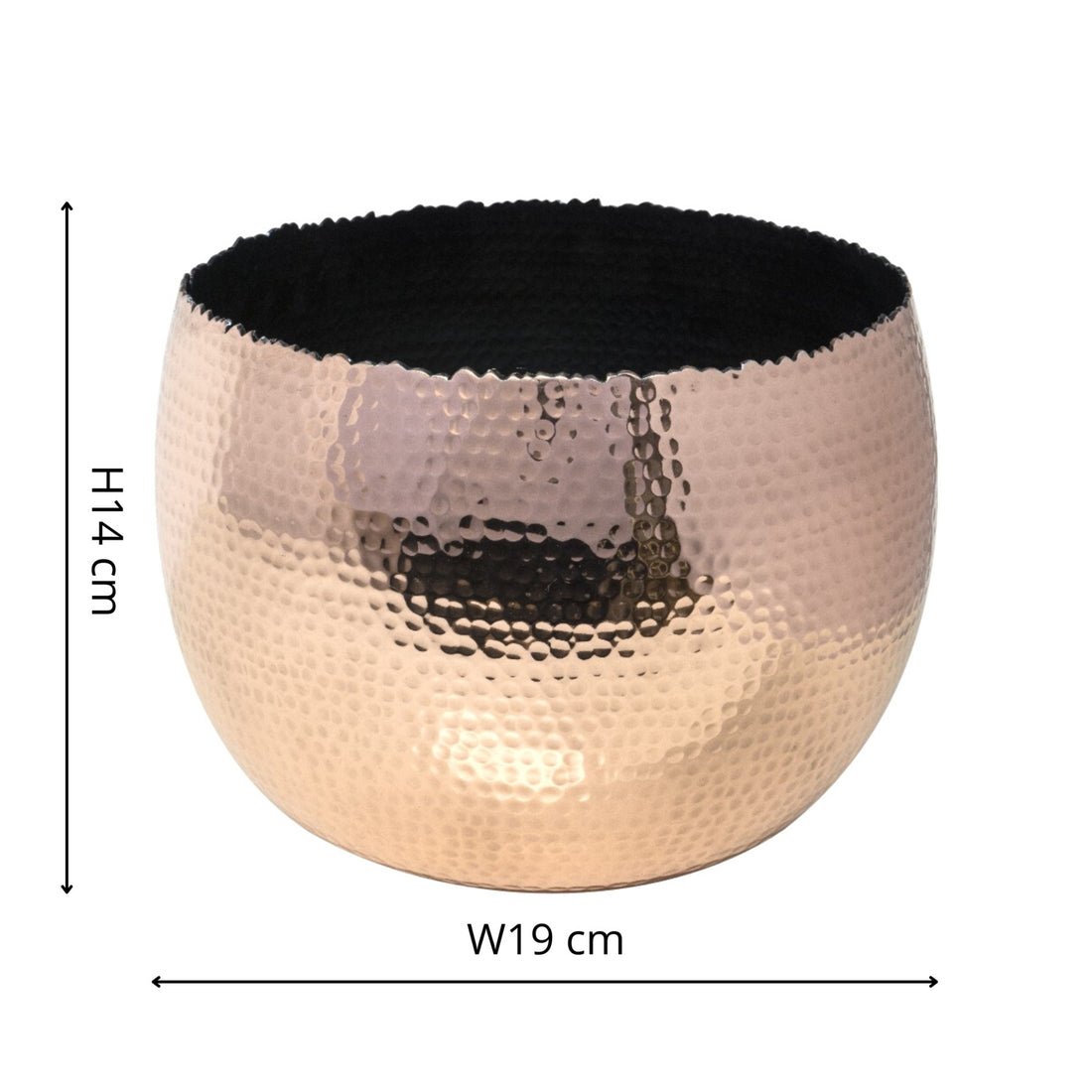 Ulrik Hammered Bowl Copper/Black - Medium - Skandi London