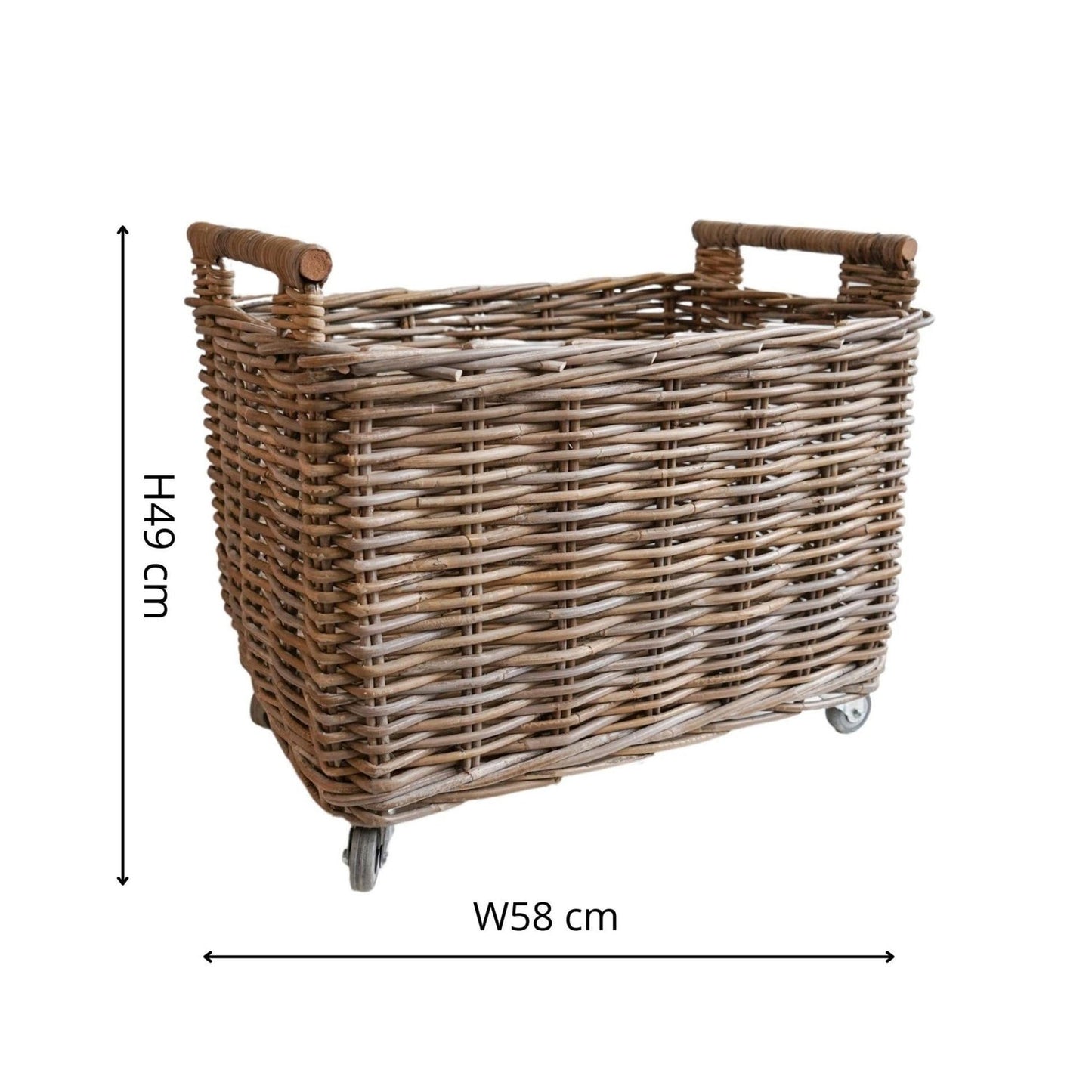 Herning Rattan Log Cart - Skandi London