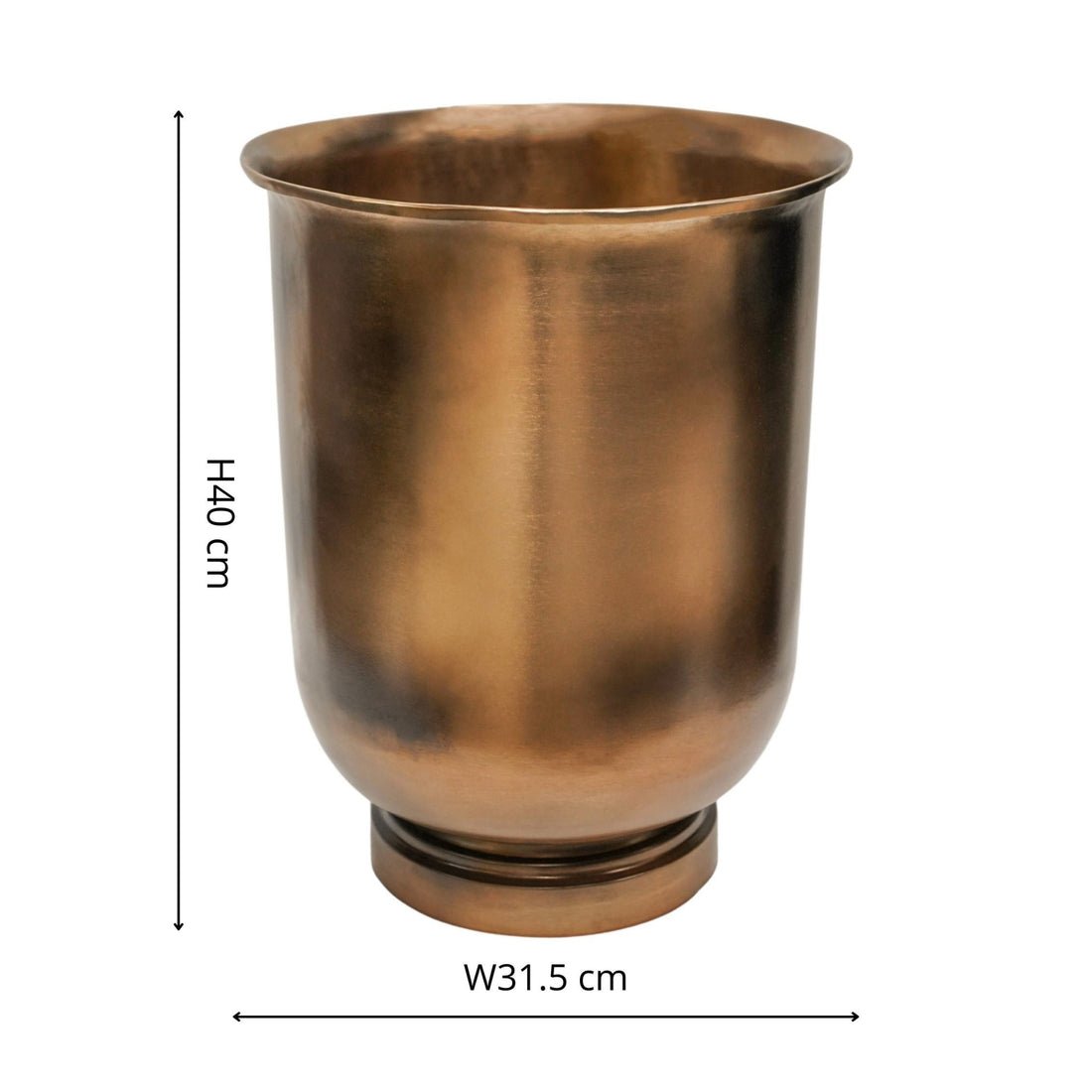 Outdoor Ulrica Copper Metal Urn - Large - Skandi London