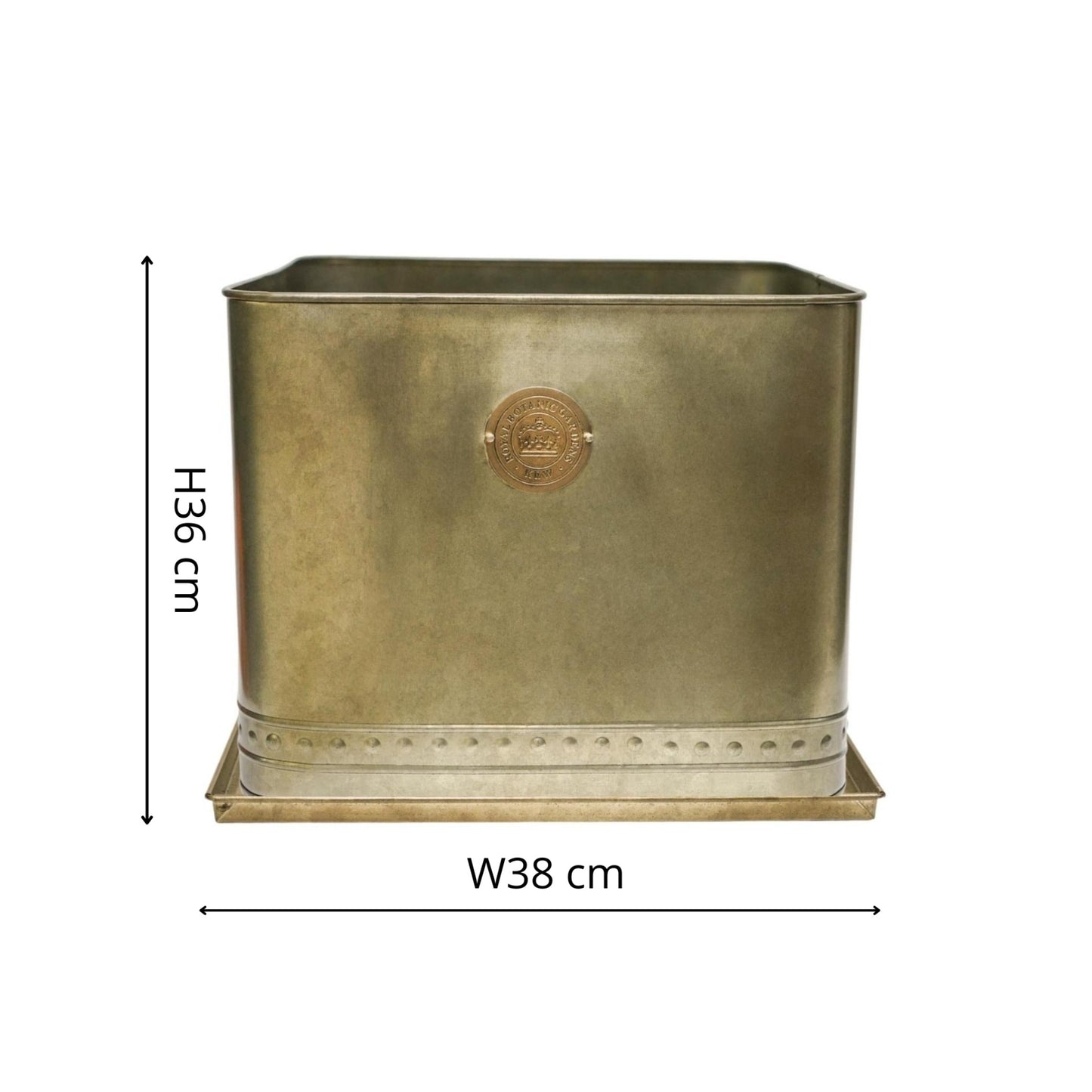 Skandi London Tall Luxe Outdoor Planter in Brass - Tall - Skandi London