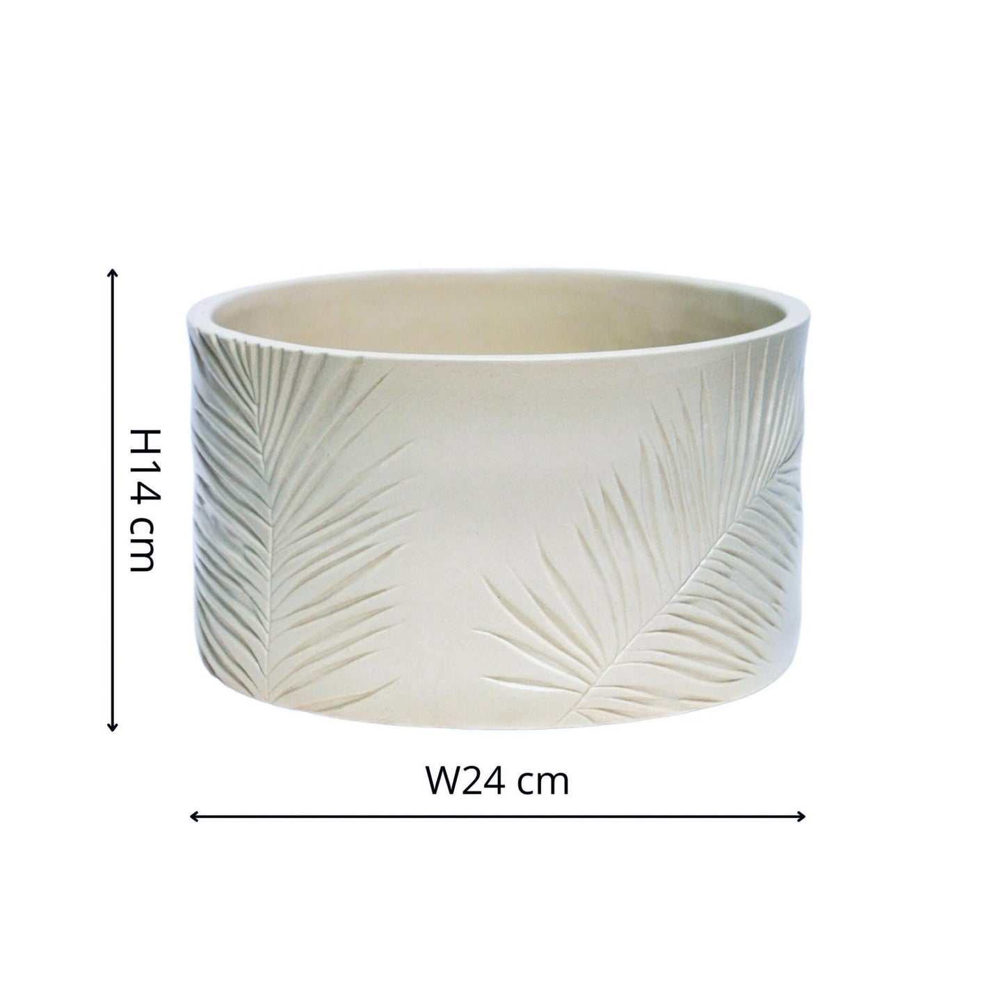 Skandi London Leaf Etched Bowl in Ivory - Skandi London