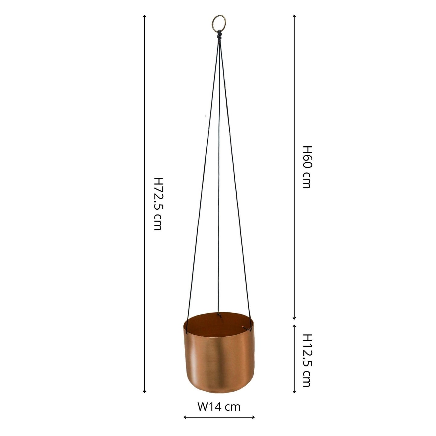 Skandi London Hanging Planter in Copper - Small - Skandi London