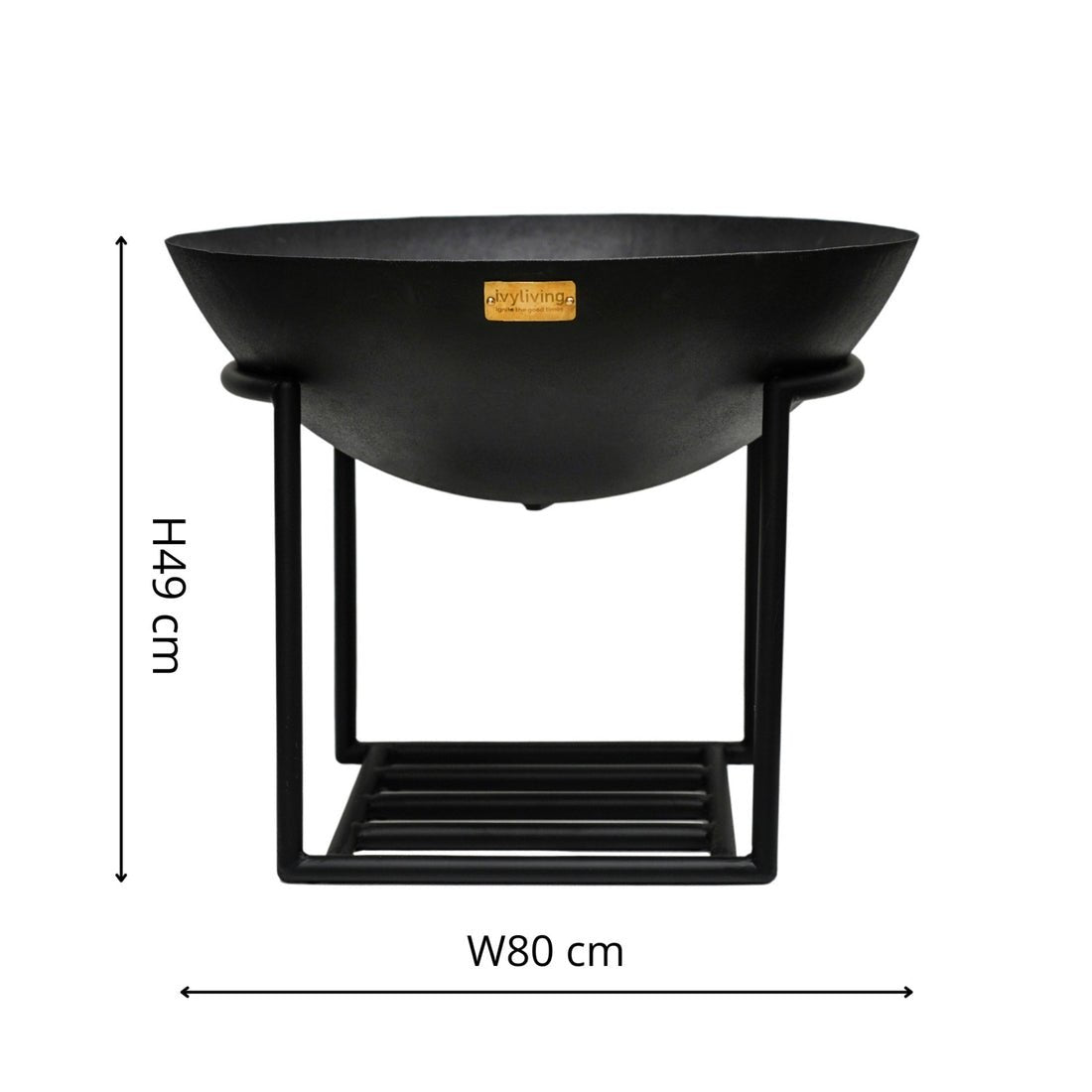 Outdoor Valentin Cast Iron Fire Pit in Black Iron - X Large - Skandi London