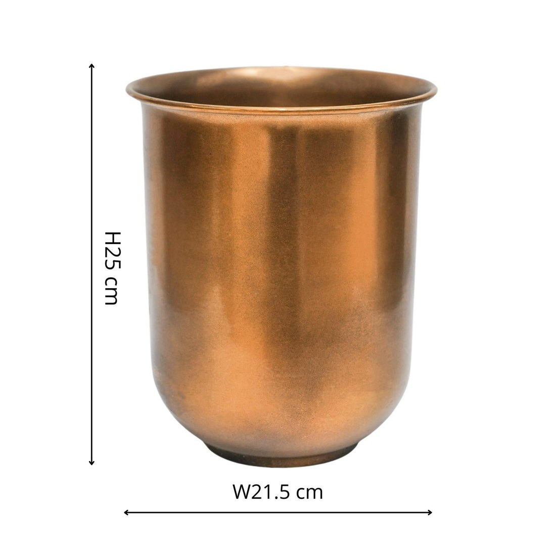 Outdoor Ulrica Copper Metal Planter - Medium - Skandi London