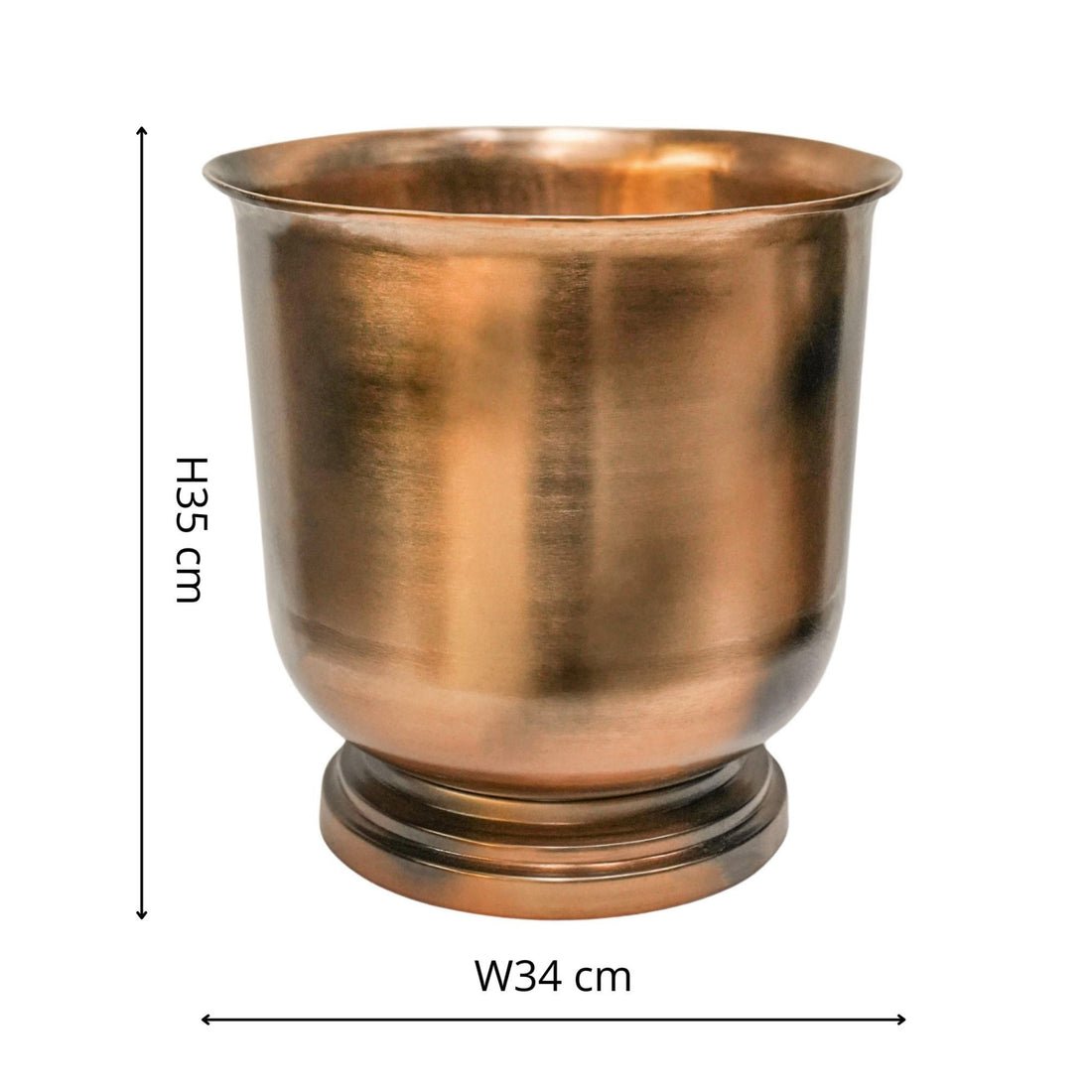 Outdoor Ulrica Copper Metal Urn - Medium - Skandi London