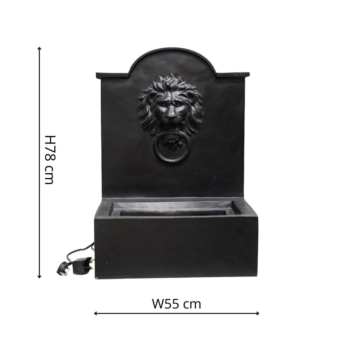 Skandi London Luxury Lion Water Feature Granite - Skandi London