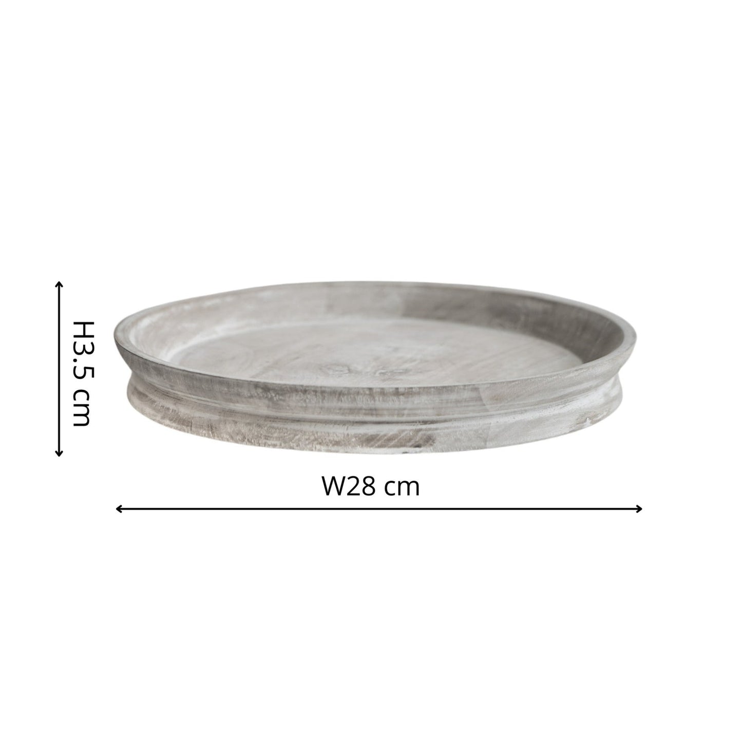Esbjerg White Wash Wooden Candle Tray - Skandi London