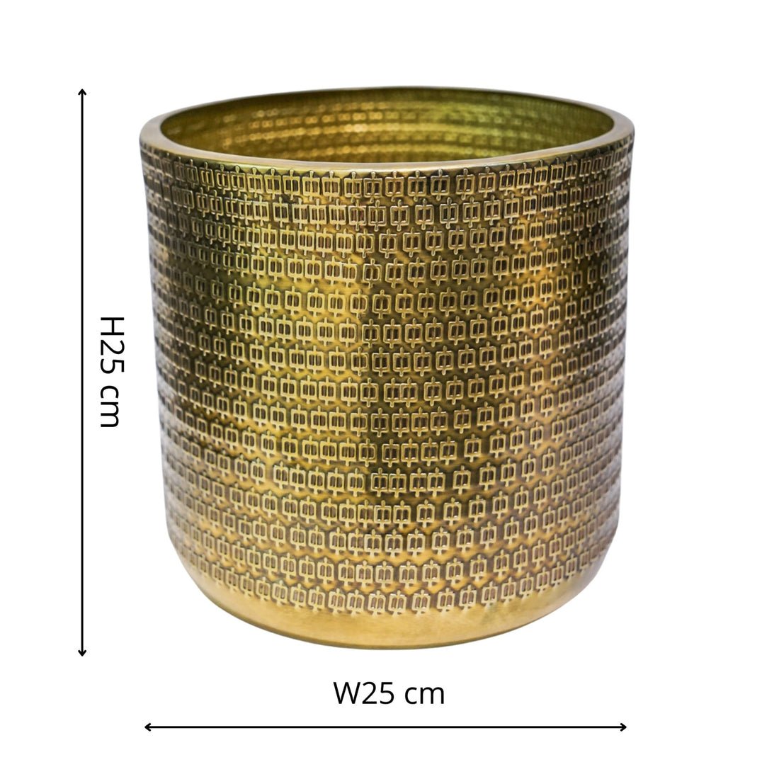 Thor Embossed Planter Gold - Large - Skandi London
