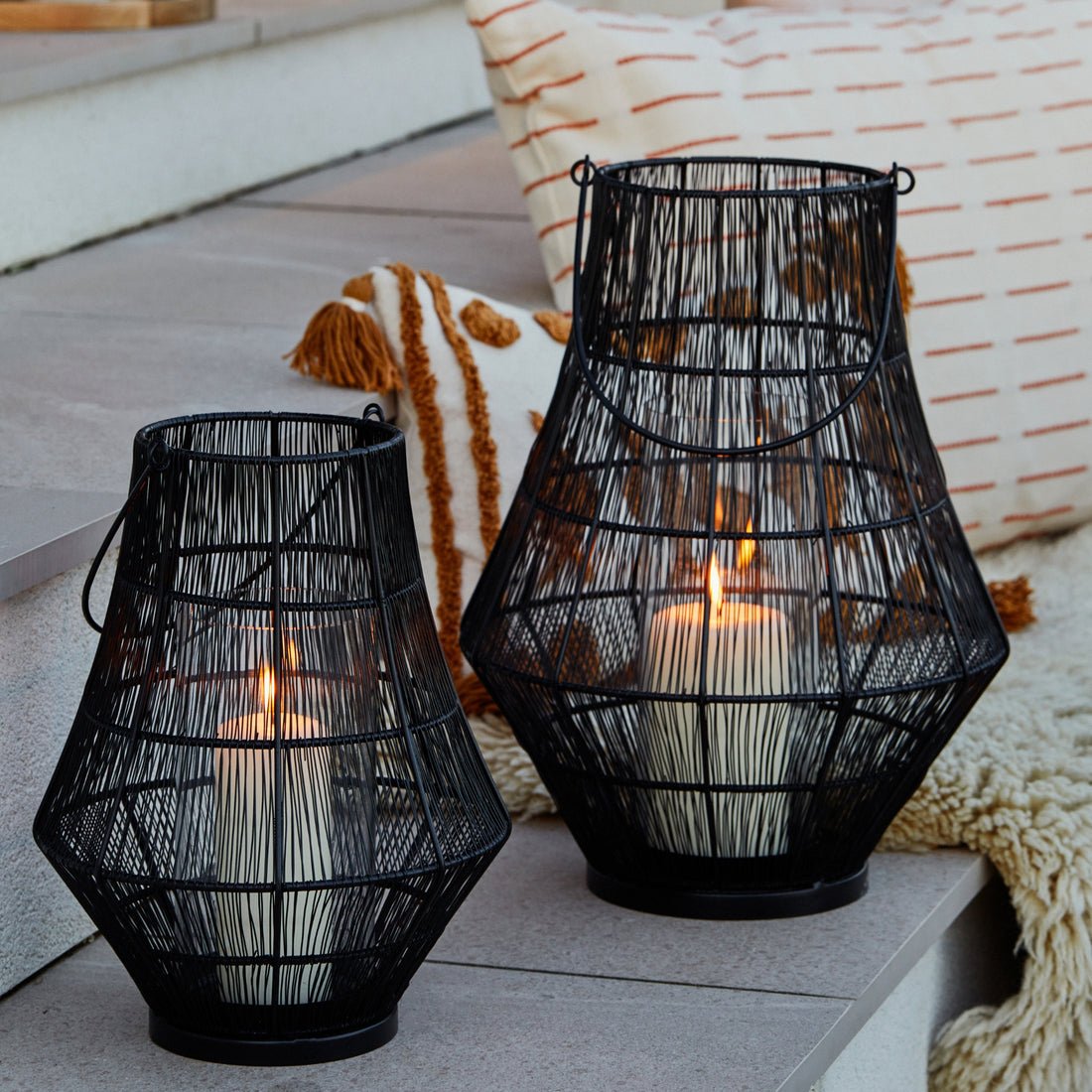 Vega Curve Wirework Lantern - Large - Skandi London