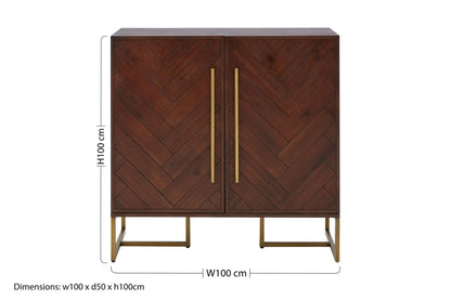 Bjorn Brown Drinks Cabinet - Skandi London