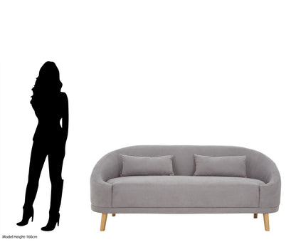 Fritha Grey Linen Sofa - Skandi London