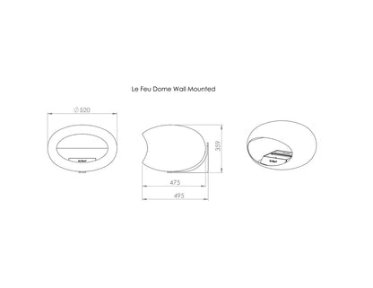 Le Feu - Wall - White + White + Rosegold - Skandi London