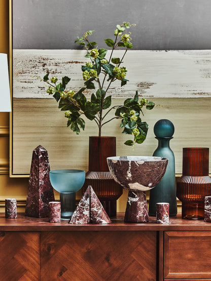 Vida Set Of Two Red Marble Bookends