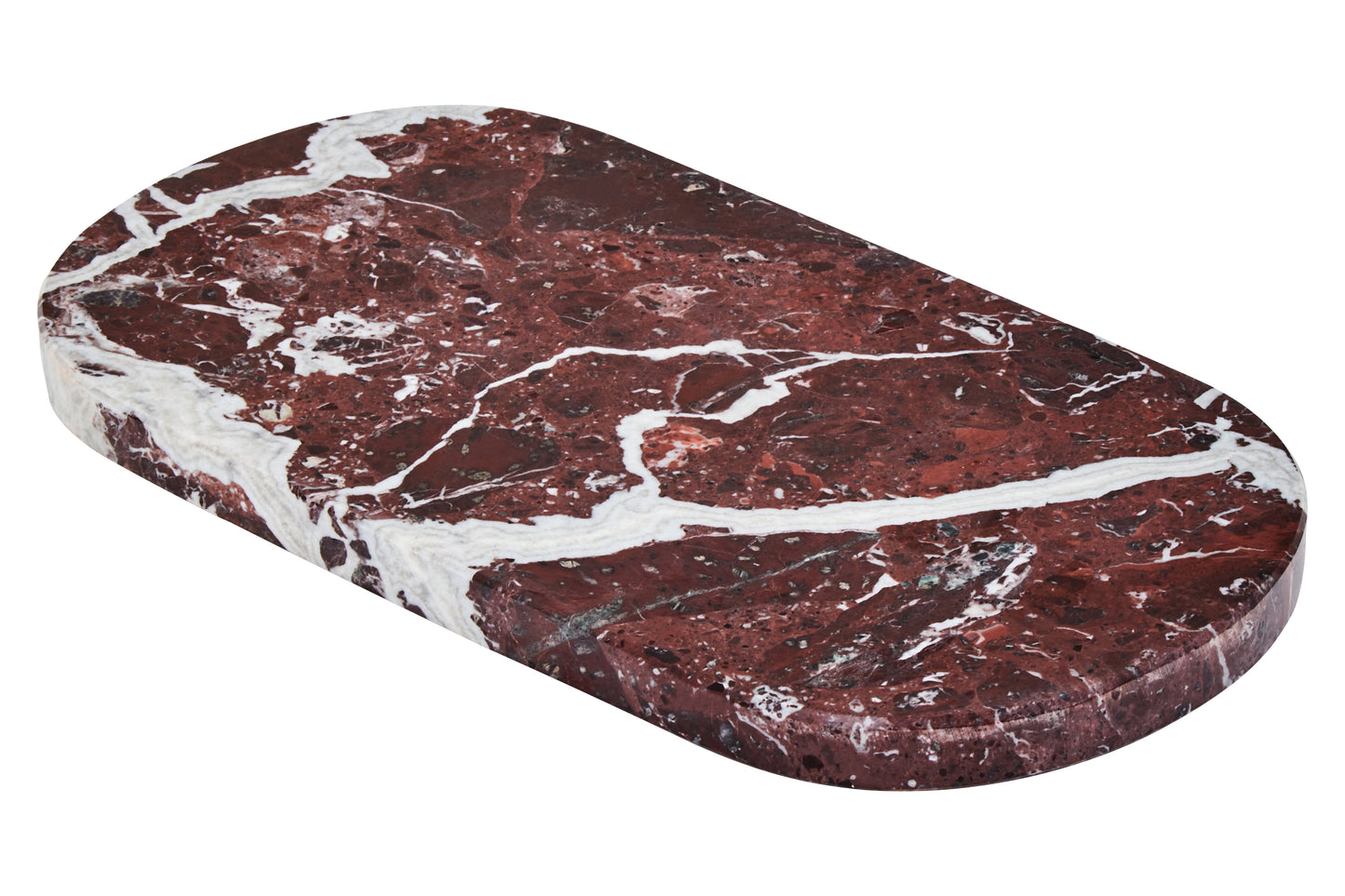 Vida Oval Red Marble Serving Board