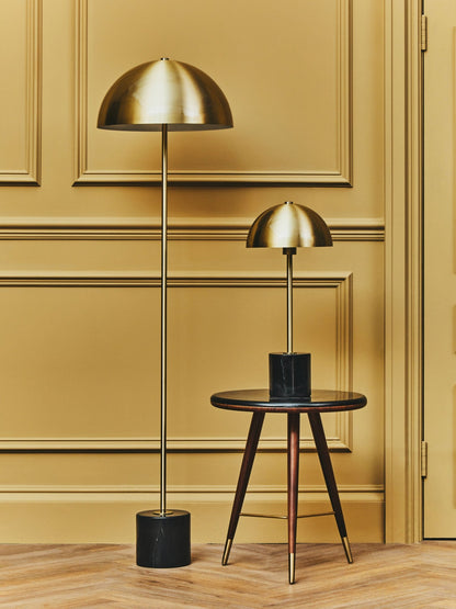 Kieron Brushed Brass Metal Floor Lamp - Skandi London