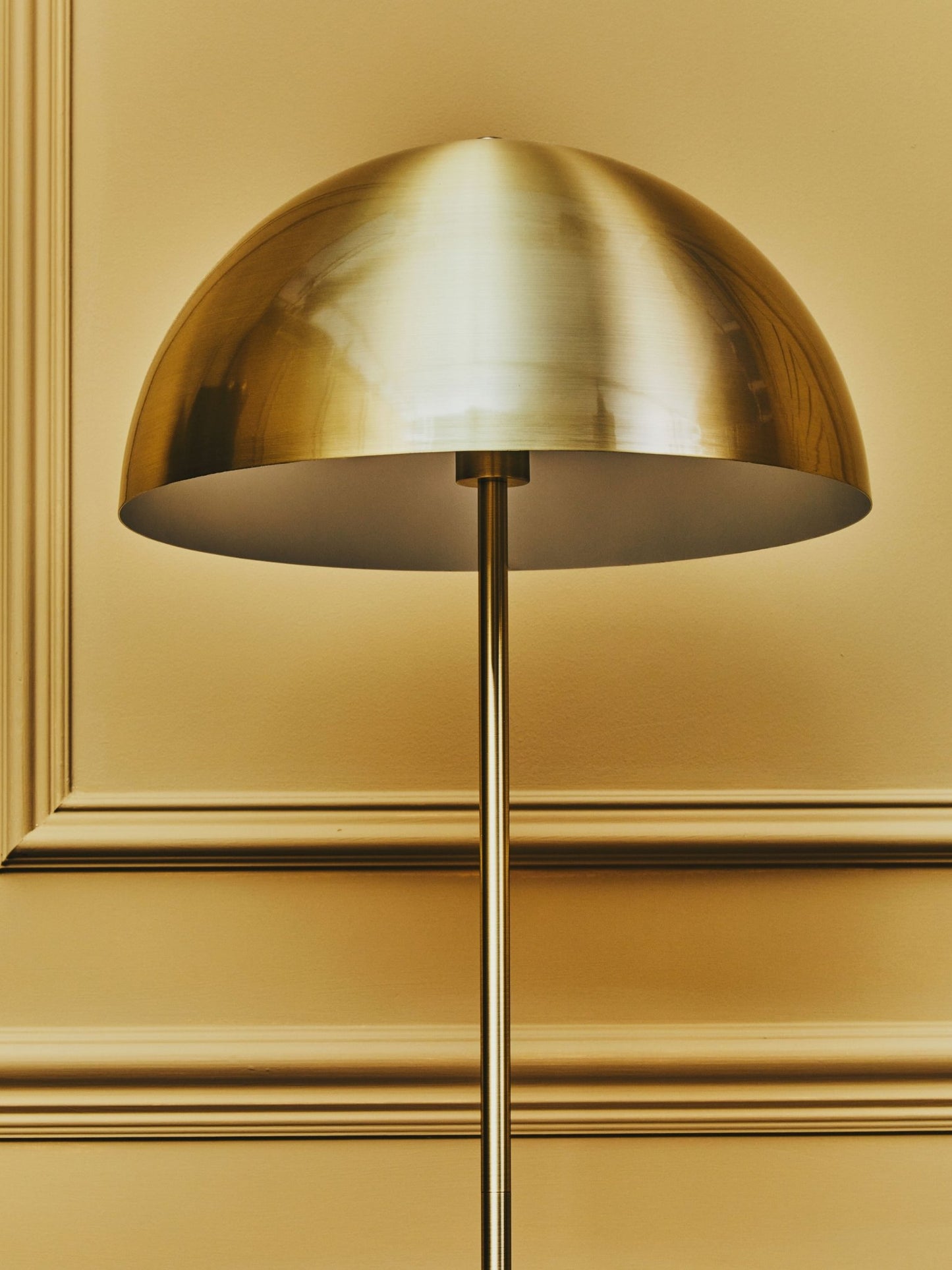 Kieron Brushed Brass Metal Floor Lamp - Skandi London