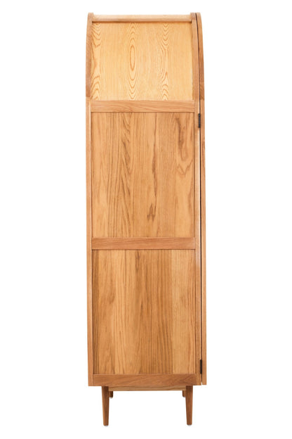Janica 2 Door Natural Rattan And Oak Cabinet - Skandi London