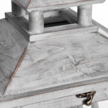 Skandi London Set Of Three Wooden Lanterns With Traditional Cross Section - Skandi London