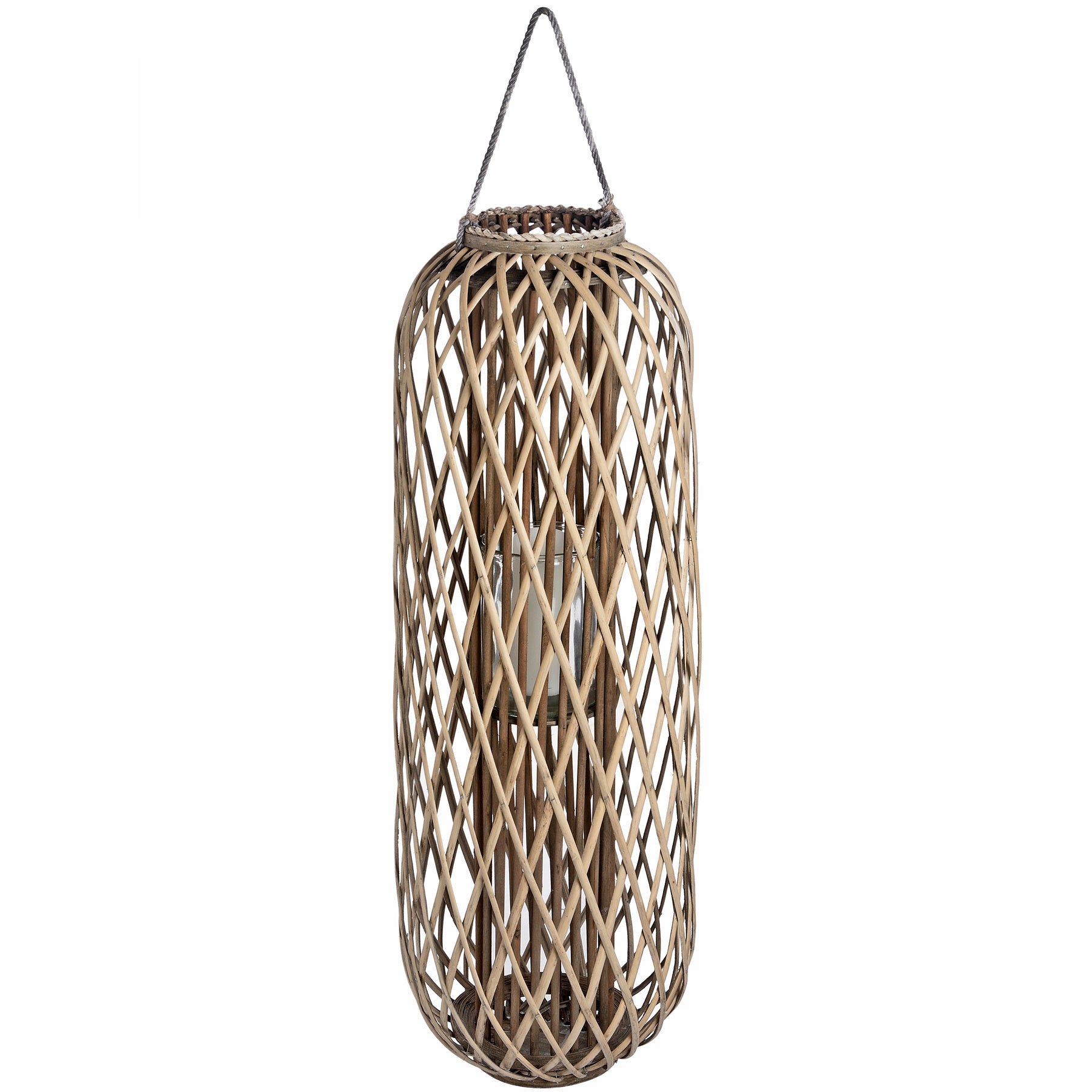 Skandi London Huge Standing Wicker Lantern - Skandi London