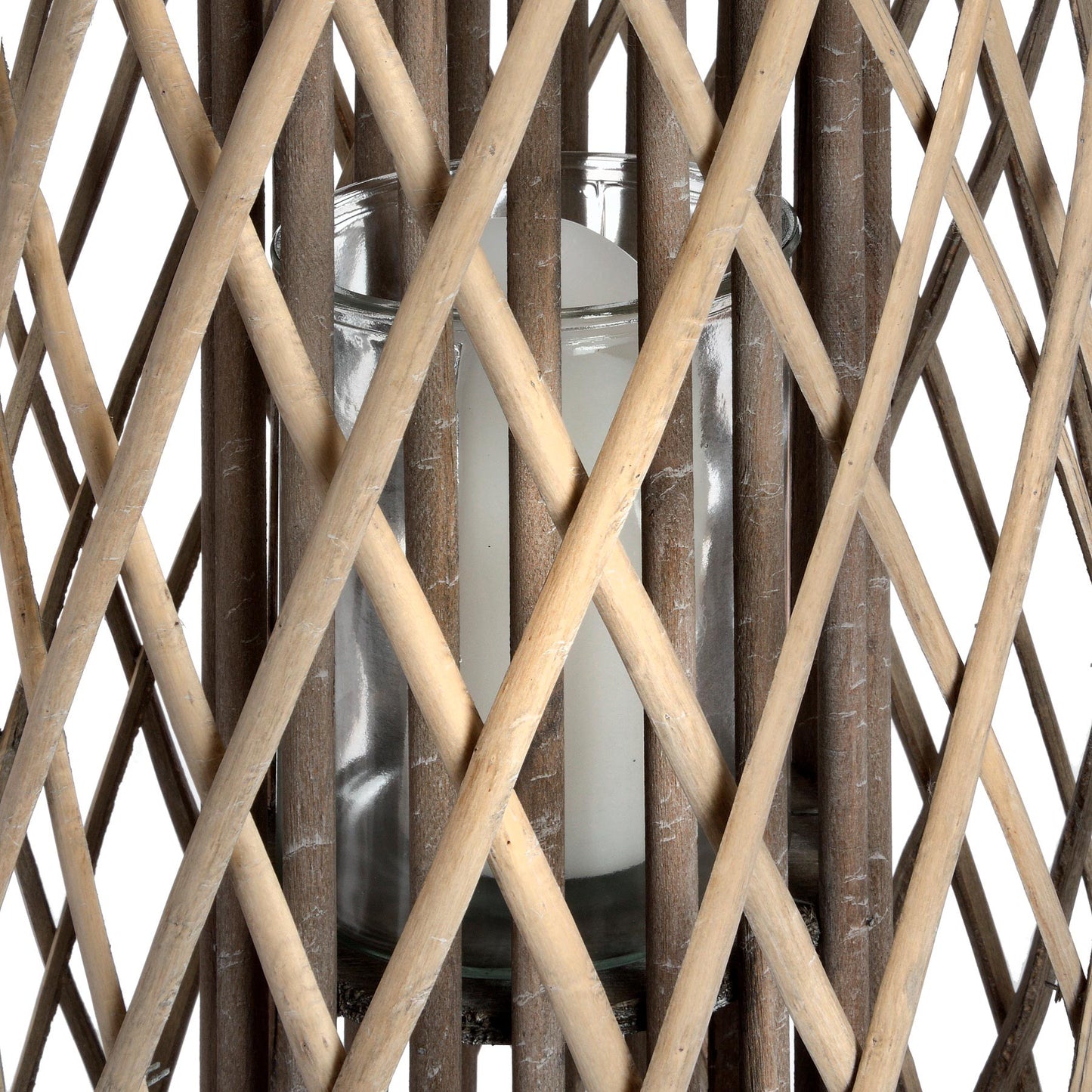 Skandi London Large Standing Wicker Lantern - Skandi London