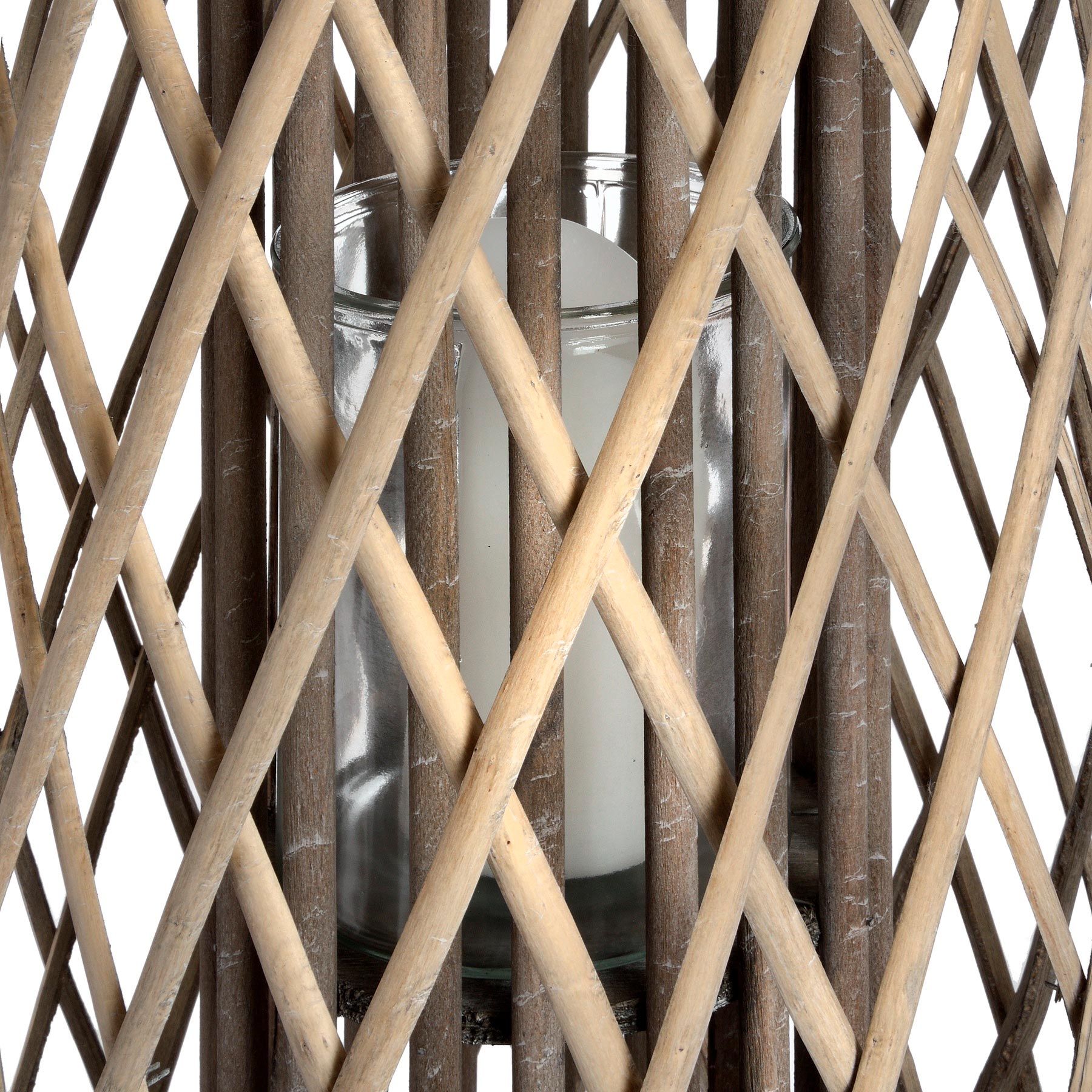 Skandi London Large Standing Wicker Lantern - Skandi London