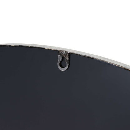 Skandi London Silver Foil Large Circular Metal Wall Mirror - Skandi London