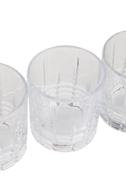 Claus Ribbed Pattern Decanter With Four Glasses - Skandi London