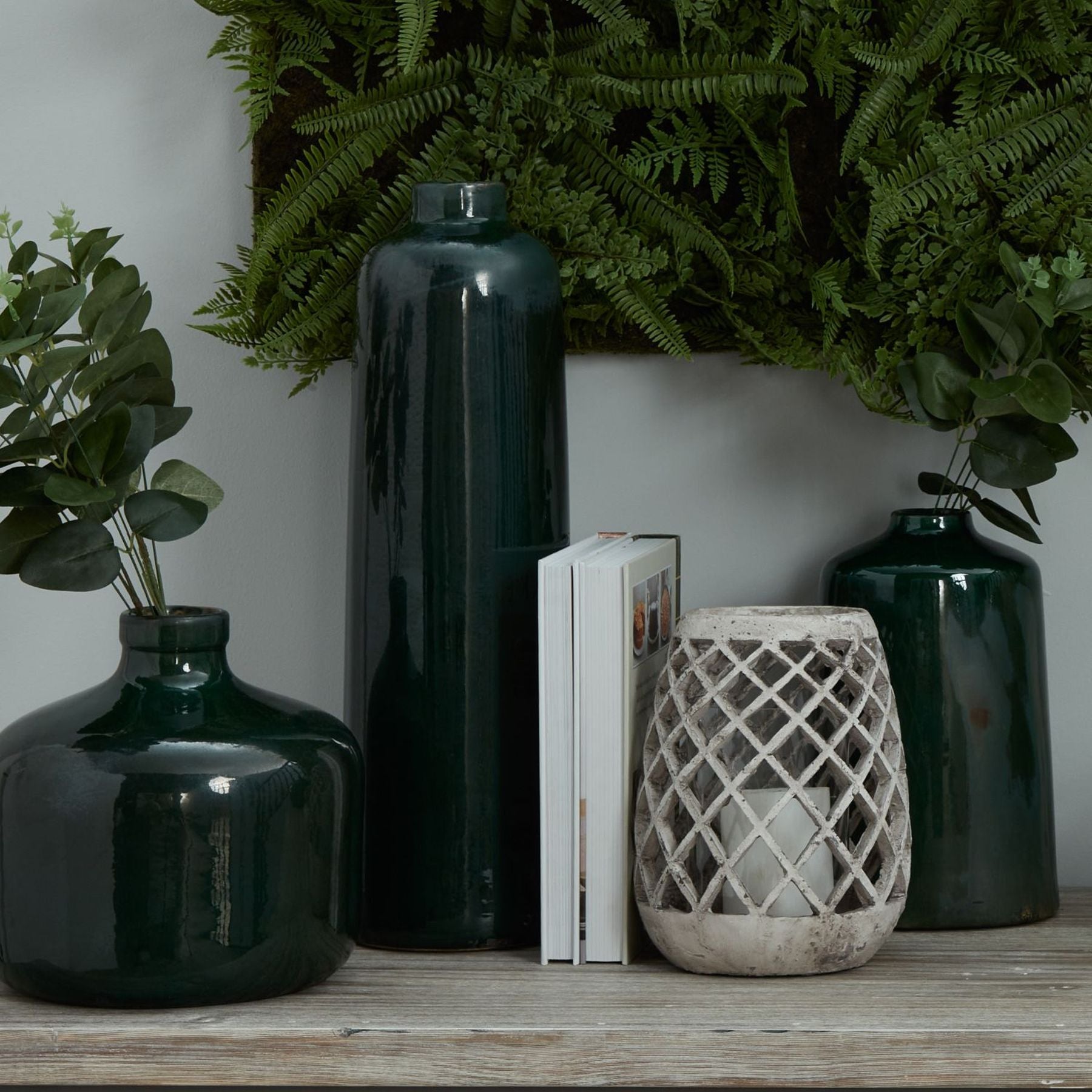 Skandi London Large Conical Ceramic Lattice Hurricane Lantern - Skandi London