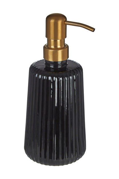 Ragnvald Brittany Black Glass Lotion Dispenser - Skandi London