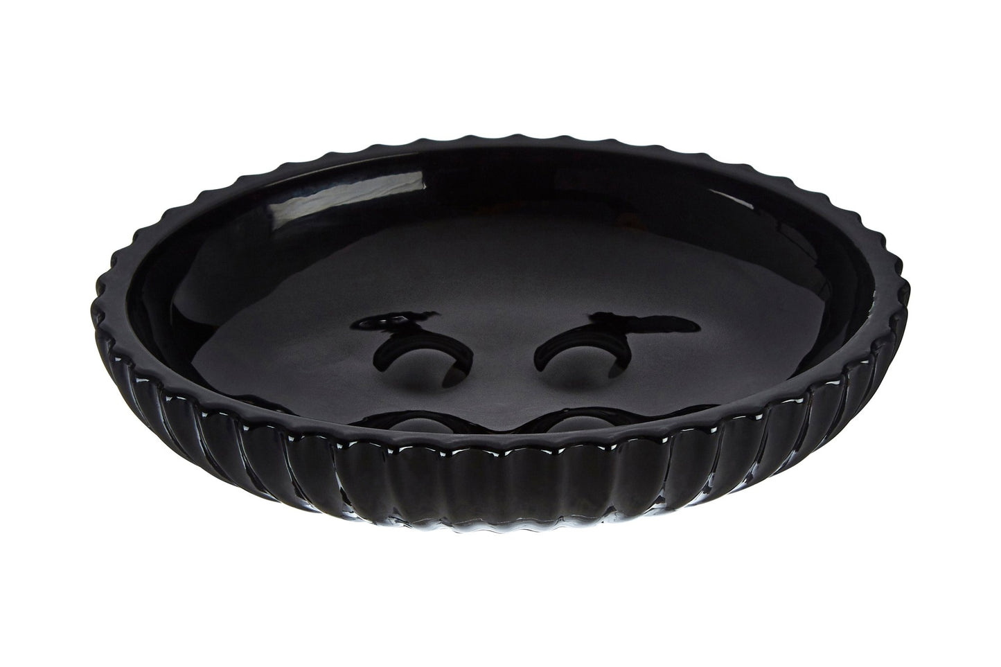 Ragnvald Brittany Black Glass Soap Dish - Skandi London