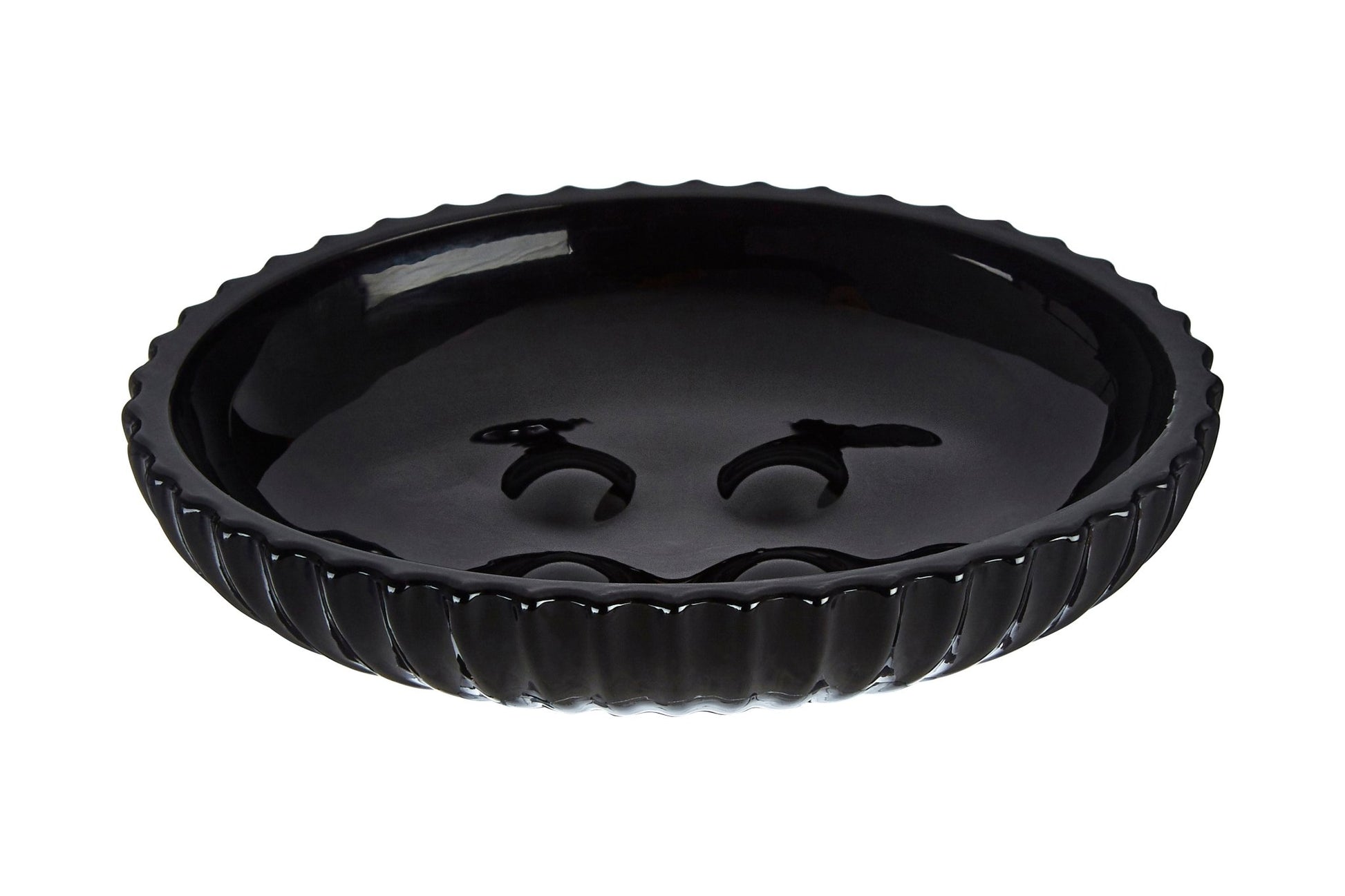 Ragnvald Brittany Black Glass Soap Dish - Skandi London