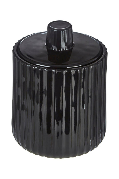 Ragnvald Brittany Black Glass Storage Jar - Skandi London