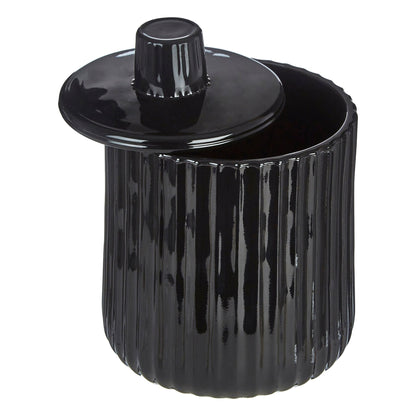 Ragnvald Brittany Black Glass Storage Jar - Skandi London